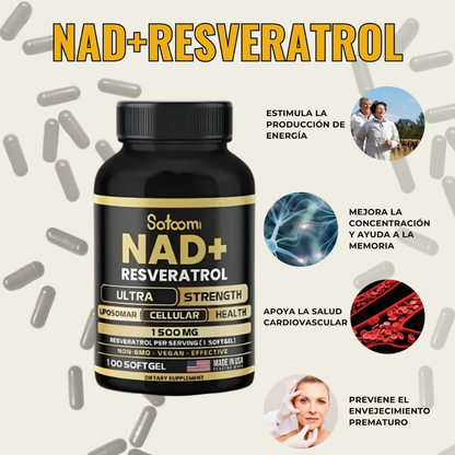 Nad+Resveratrol- Activa tu cuerpo, mente y el brillo a tu piel