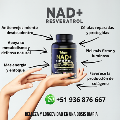 Nad+Resveratrol- Activa tu cuerpo, mente y el brillo a tu piel